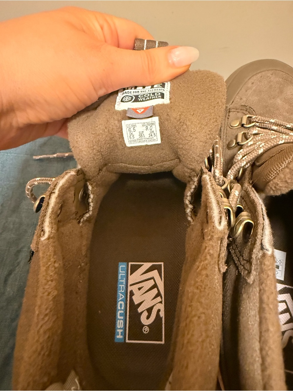 Vans Brown High-Top Outdoor Sneakers - Womens - Picture 3 of 4